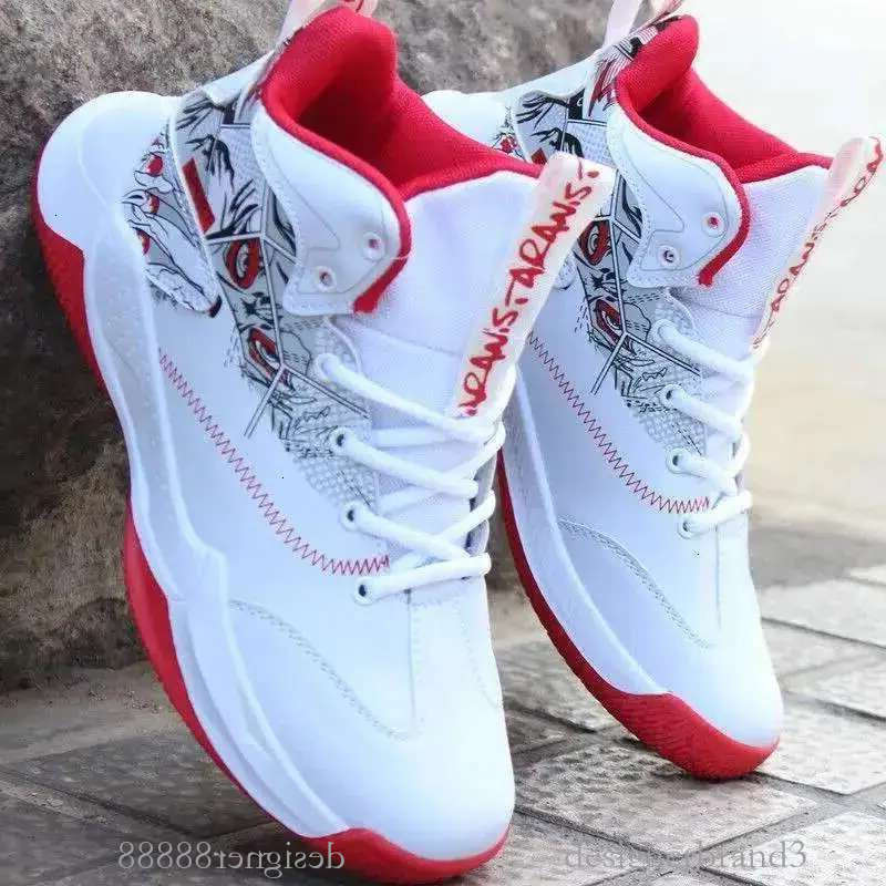 Men Shoes Non-slip High Top Indoor Tr ai ning PU Leather Unisex Trainers 2 023 New Basketball Sn eak er s Adult