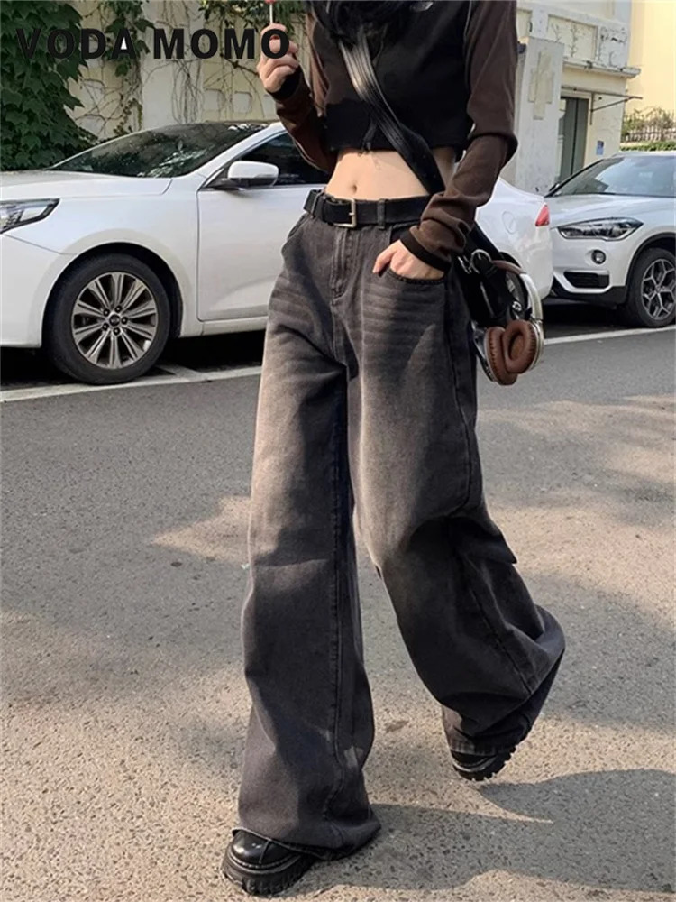 High Waist Streetwear Female Straight Leg Jeans Y2k Korean Basic Fashion Baggy Jeans Women Womens Pants Vintage Jeans Woman 250321