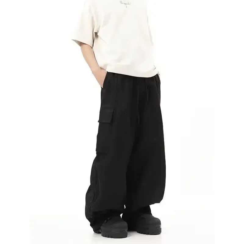 American retro hip-hop Hatch cargo pants casual trend mens pants loose spring and autumn floor pants 250321