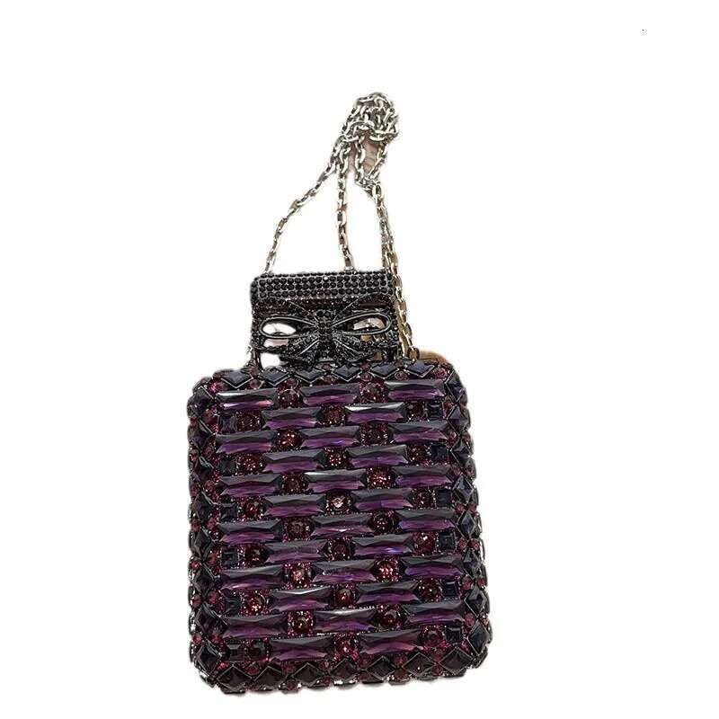 Perfume Bottle Crystal Evening Bags Women Gorgeous Handmade Metal Rhie Purses And Handbags Wedding Party
