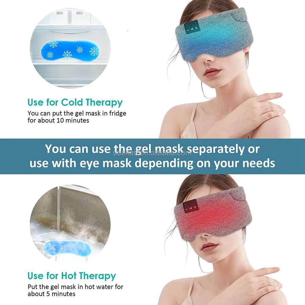 Bluetooth earphones with 24 built-in white noise used side lying 3D silk goggles, for sleep OEM