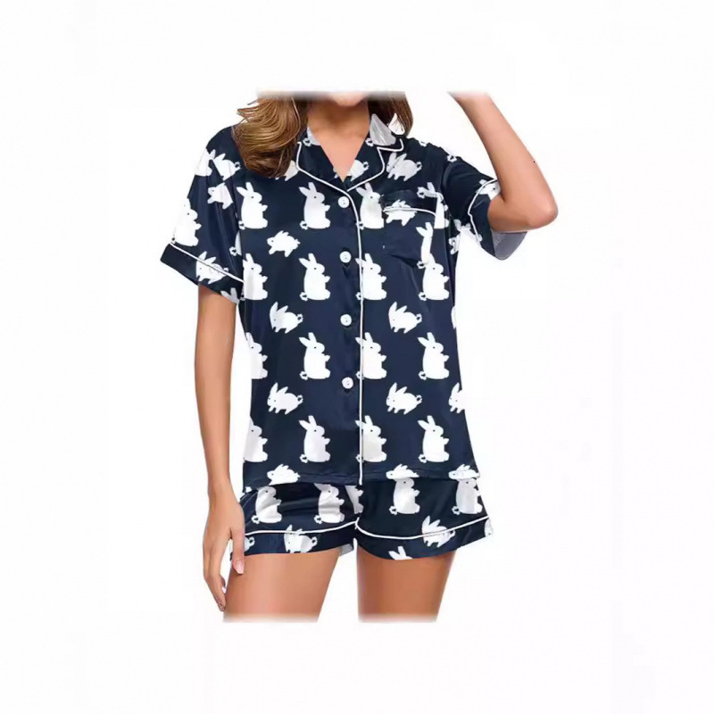 2025 Summer New Women's Casual Fashion Home Clothing Set 3D Digital Printed Pajama Batch