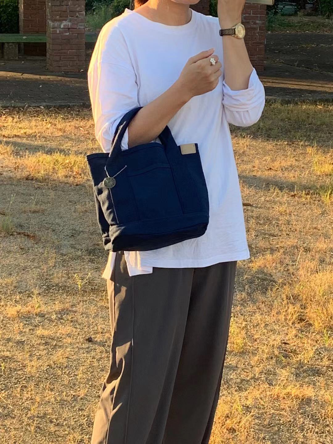 Japan Rakuten high-grade canvas bag bento bag handbag thousand layer women's bag