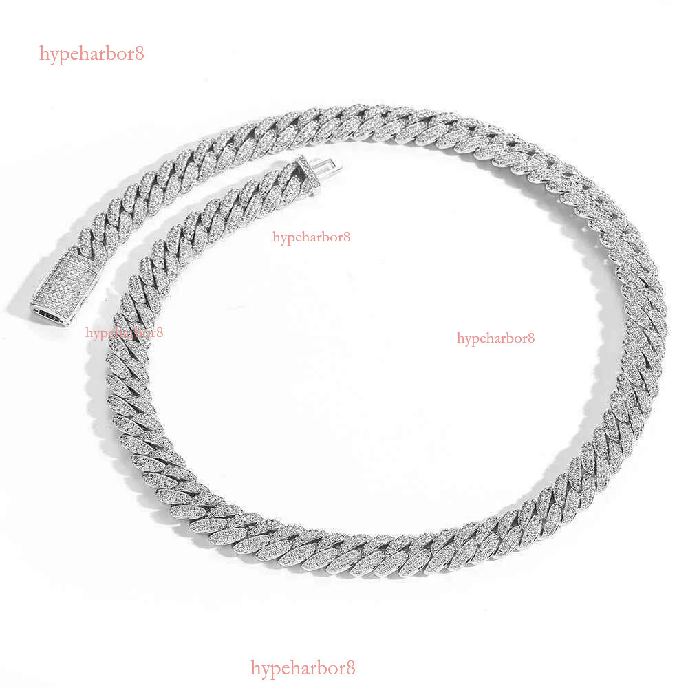 10mm Hip Hop Cubic Zircon CZ Iced Out Bubbles Cuban k Chain Necklace for Women Jewelry Birthday Gift