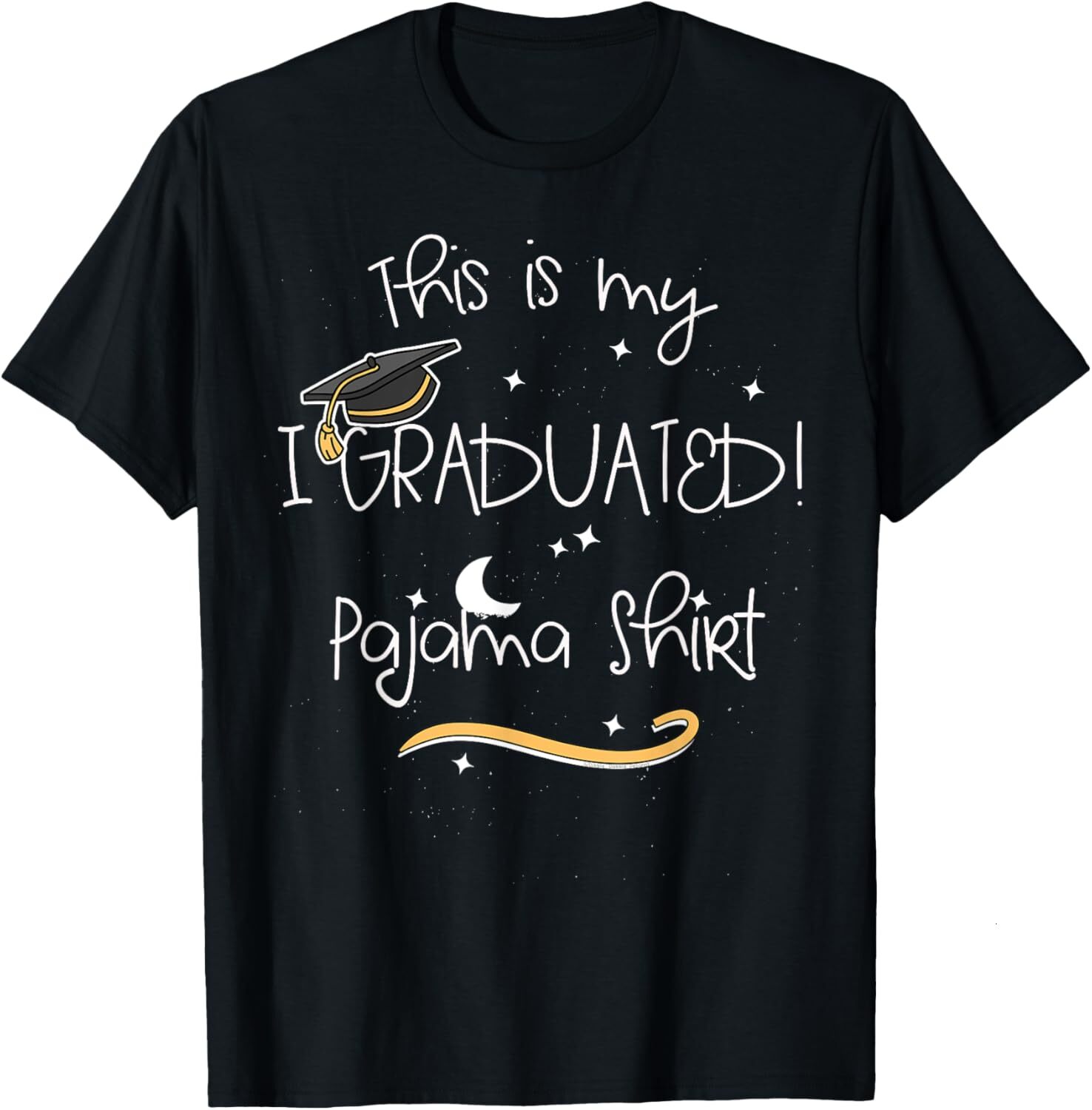 T shirt for Mens Graduate "This is My I Graduated Pajama Shirt" - Graduation Graphic Tee Casual Tops Clothes Short sleeve cool