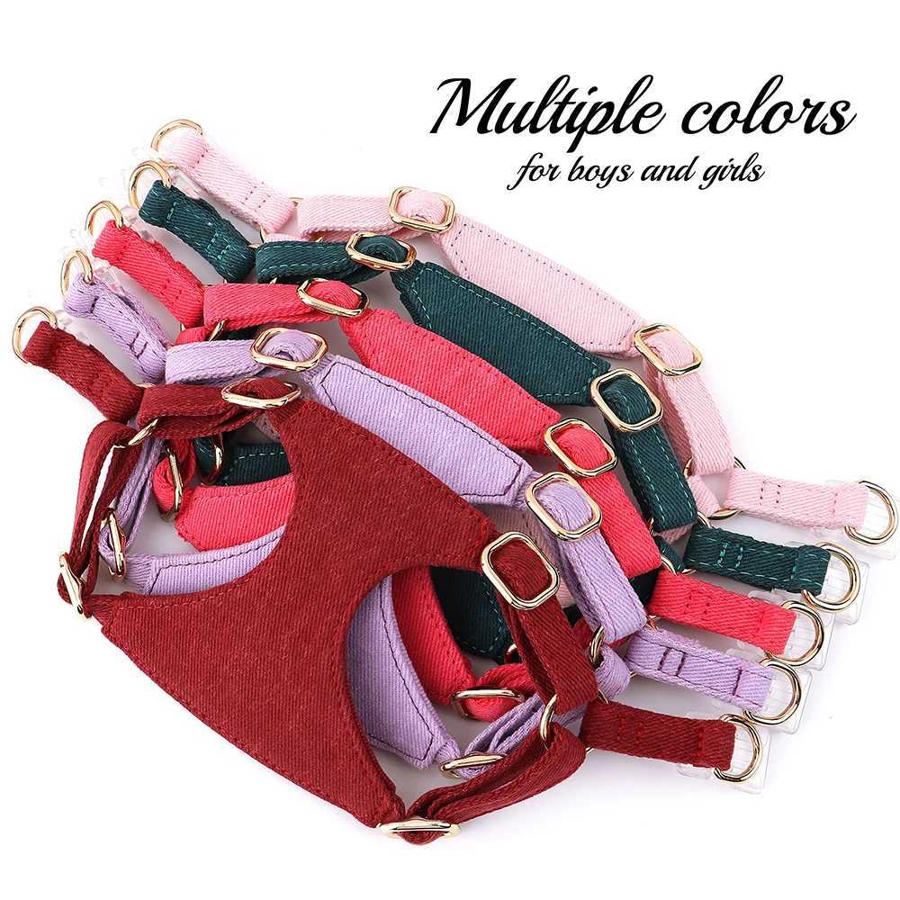 Soft small dog harness set for ChihuahuaYork adjustable high-quality dog harness vest with 150cm walking lead strip X250326