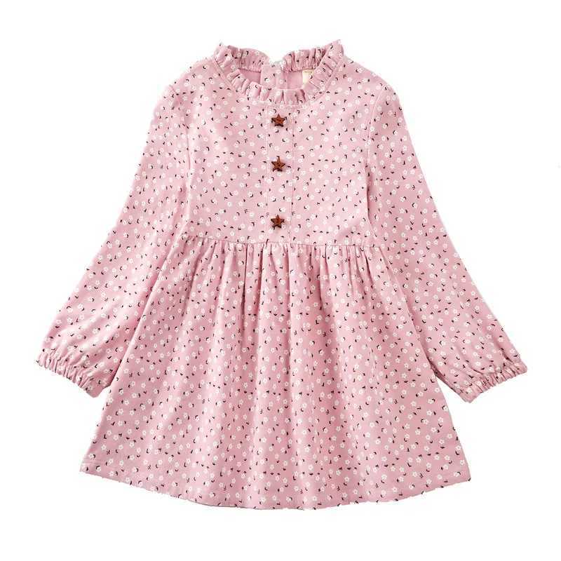 Baby Girl Spring and Autumn Princess Dress 2025 New Childrens Flower Cotton Long Sleeve Childrens Clothing Par Dress Casual Clothing W250326