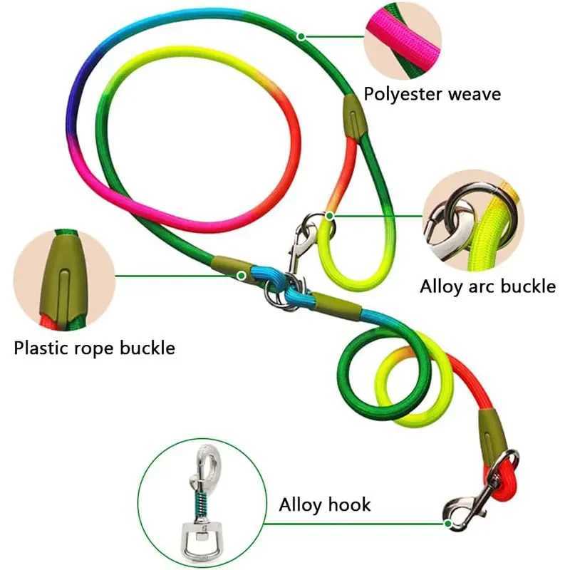 Handless dog leash reflective nylon pet walking running jogging adjustable walking hands-free dog leash X250326