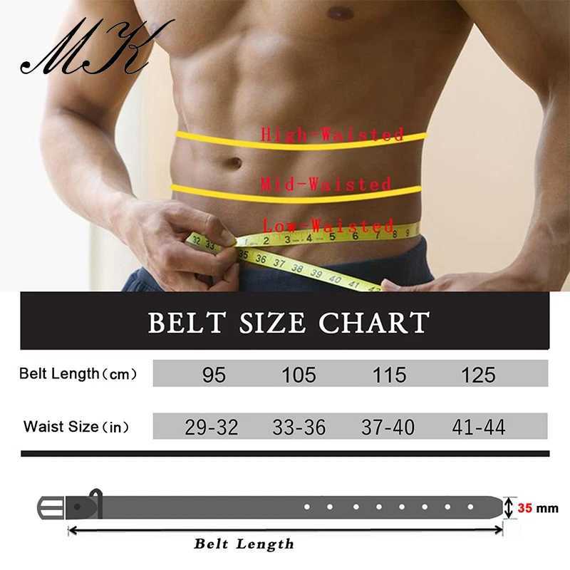Maikun Fashion Mens Scratch resistant Alloy Pin Buckle Strap Casual Classic 7-hole PU Strap Business Set with Jeans Belt W250326