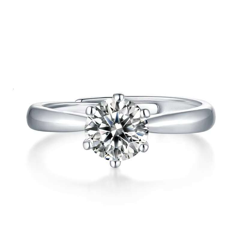 Square 1CT Moissanite Rings Exquisite Shiny Full Diamond Rings for Women Engagement Jewelry Manufacturer S925 Sterling Silver