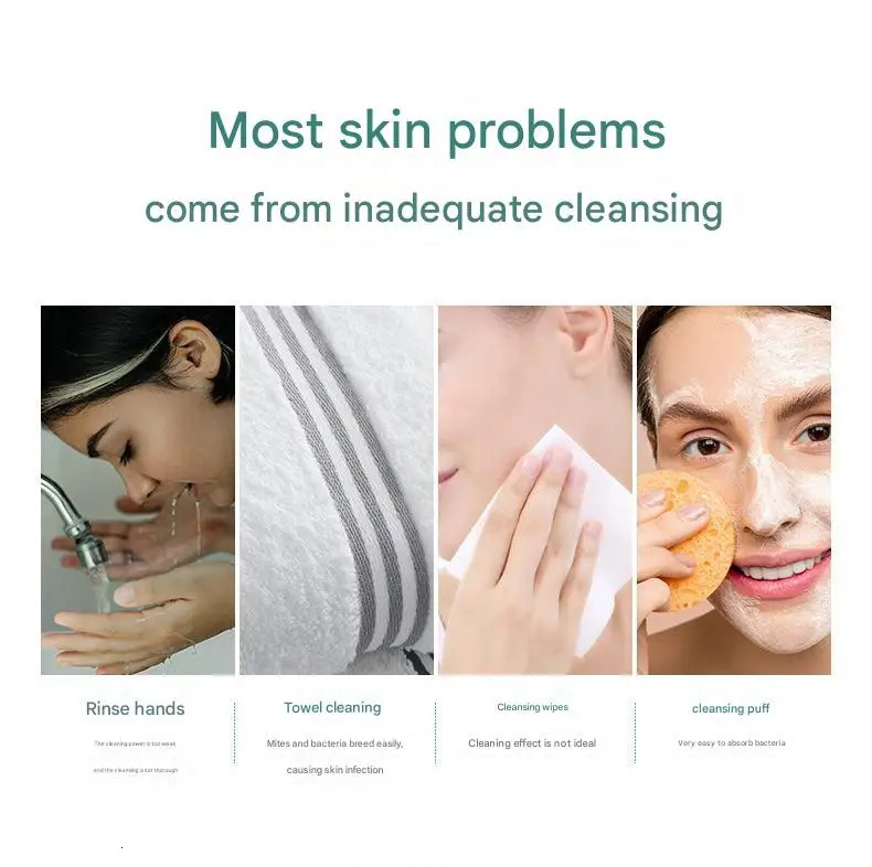 Silicone Facial Cleanser Brush - Rechargeable Vibration Massage ExfoliatingPortable Electric Face Scrubber for Women Skincare 250321