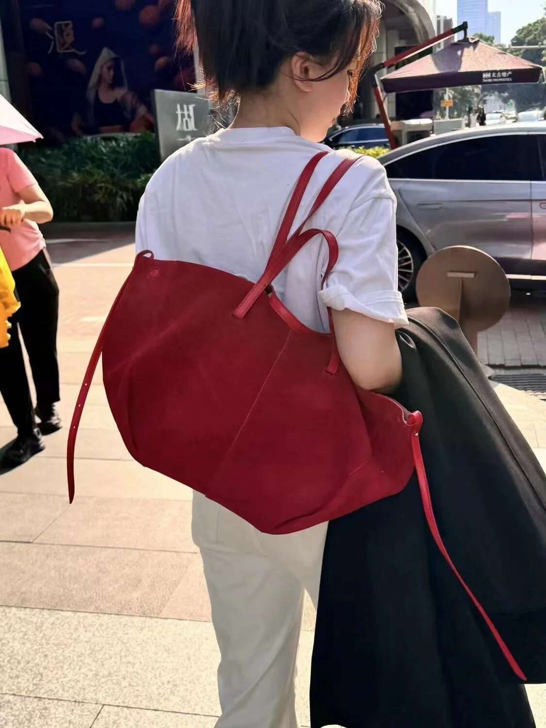 Ladies Large Capacity Underarm Solid Casual Grocery Women PU Leather Chic Shoulder Bag With Purse Commuting Tote Handbag