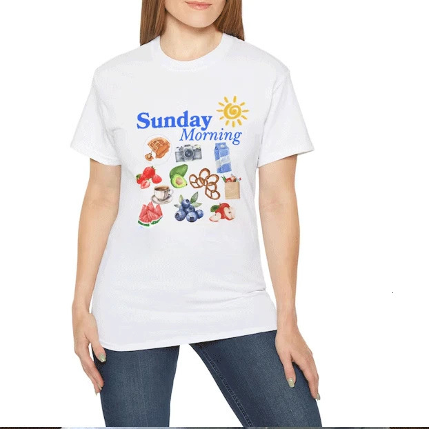 Korean T-shirt womens fig fruit graphic shirt retro TShirt graphic summer high-quality cotton Ropa unprinted good product 250321