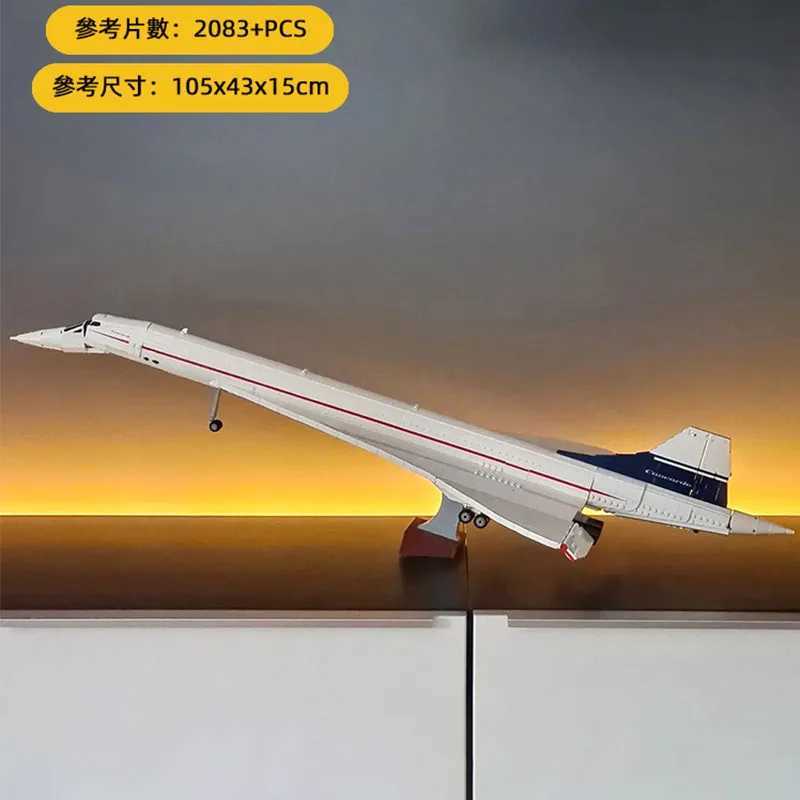 Airbus Concorde aircraft construction kit the worlds first super aircraft aerospace plane building blocks toys childrens giftsXJ250326