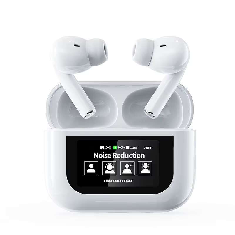 Real noise cancelg YW07 touch screen wireless with digital display earbuds