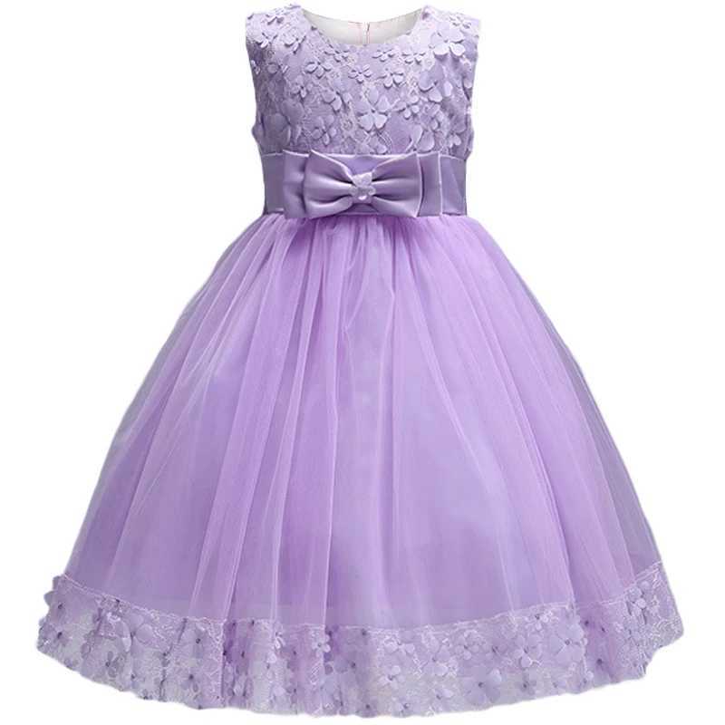 Lace Girl Wedding Par Dress Girl Birthday Baby Childrens Clothing Evening Ball Dress Youth Tank Top Clothing W250326