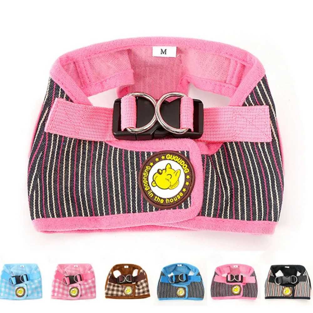 Pet dog harness and belt set suitable for Chihuahua puppies mini nylon mesh puppies cat harnesses vests floral prints walking lead harnesses X250326