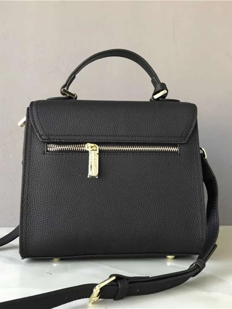 Elegant Office Ladies Solid Color Tote Handbag Hasp Single Shoulder Bag Women New Fashion Cowskin Genuine Leather Crossbody Bags