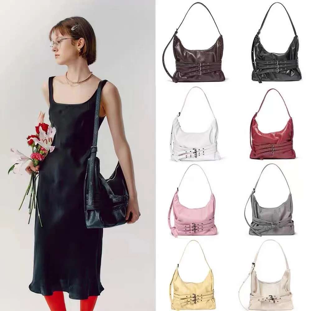 Korean Star's Same Small Samoondoh Trendy Cool Motorcycle SAMO ONDOH Strap Casual Single Shoulder Cross-Body Bag