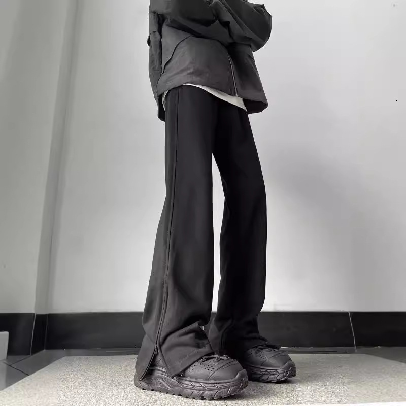 Mens Waist Drawstring Straight Leg Pants Autumn And Winter Sports Pants For Leisure Activities 240821