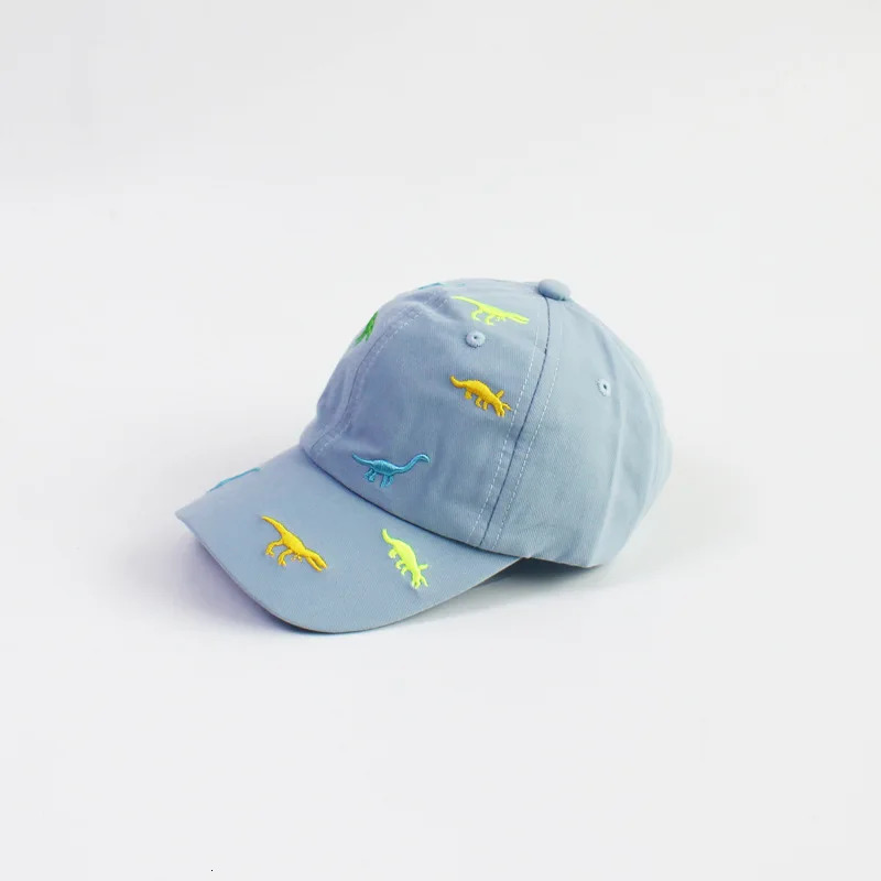 Cartoon Dinosaur Embroidery Baby Cap Summer Kids Baseball Cap Outdoor Adjustable Infant Boy Girls Sun Hats 250326
