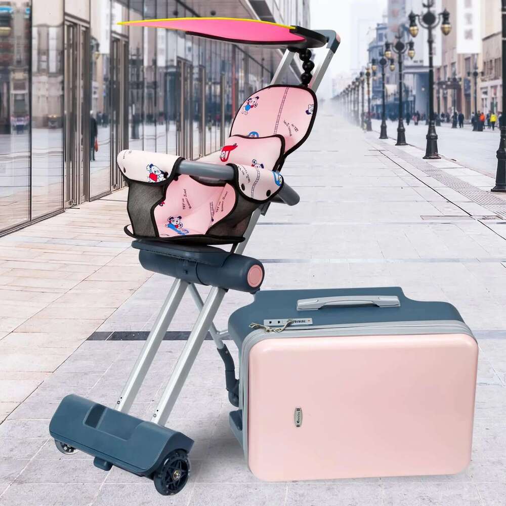 Expandable Spinner Wheels,Large Suitcases with Child Seat Design,20 inch Hardside Carry on Lage for Travel