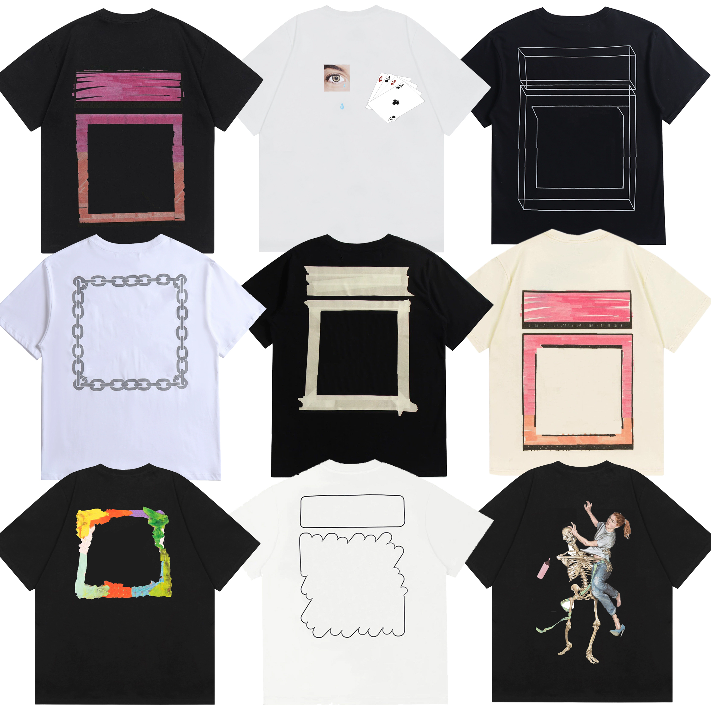 Designer t shirt Men women fashion shirt Classic luxury logo Hip Hop t shirts Breathable comfort Pure cotton Short sleeve Asian size