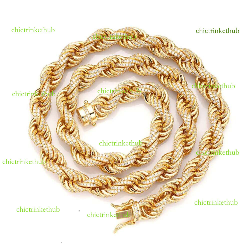 necklace moissanite chain Hip Hop Sier VVS D Color Moissanite Bracelet Bangle Anklet Necklace Choker Men Jewelry Iced Out Rope Chai