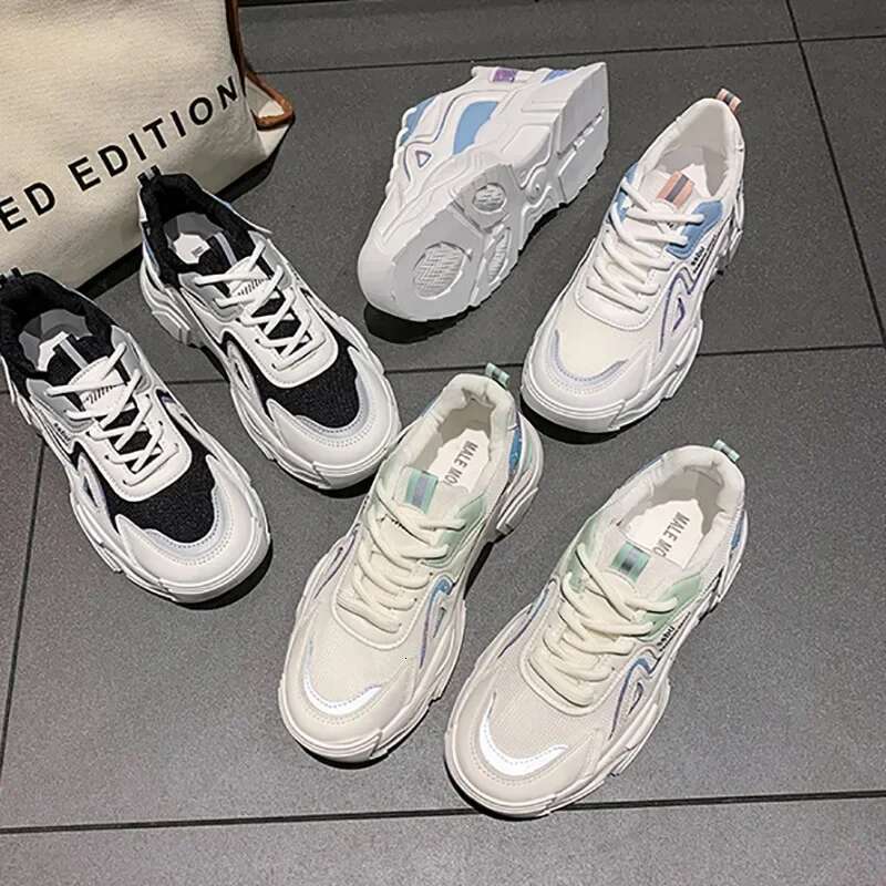 Designer Shoes 2025 Flat Shoes Women's Personalized Fashion Casual Shoes Women's Thick Soled Sports Shoes Women's Shoes White Shoes