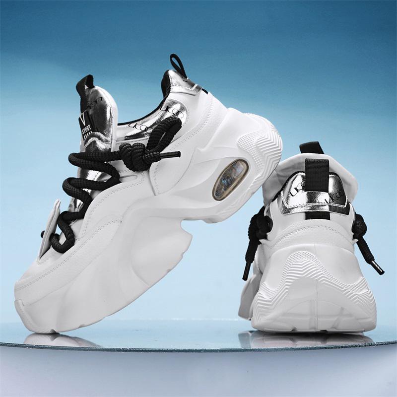 designer shoes new Men's youth thick-soled casual sports shoes for outdoor wear height-increasing dad shoes trendy little white short people