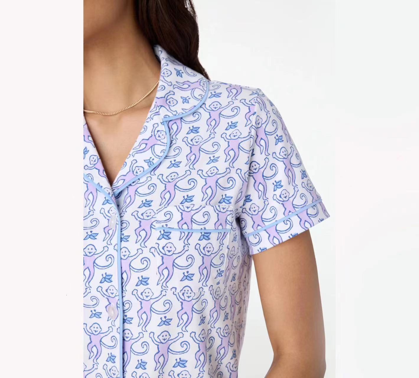 New slim home outfit short sleeved shorts set for women
