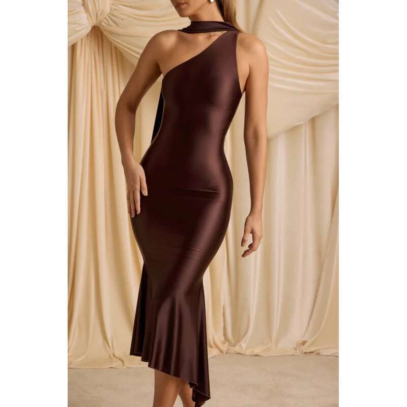Dongdumaoyi Zomer Nieuwe Damesmodieuze Elegante En Sexy Lange Rugloze Jurk C