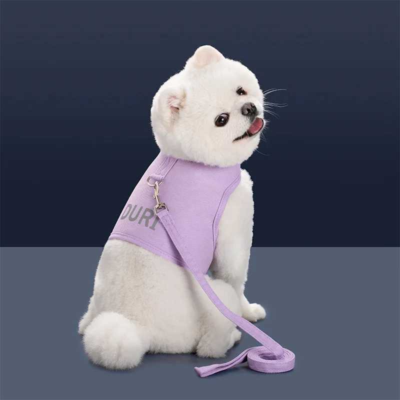 Small and medium-sized dog and cat vests breathable pet chest straps French bulldogs and Chihuahua poodle pet supplies for small and medium-sized dogs