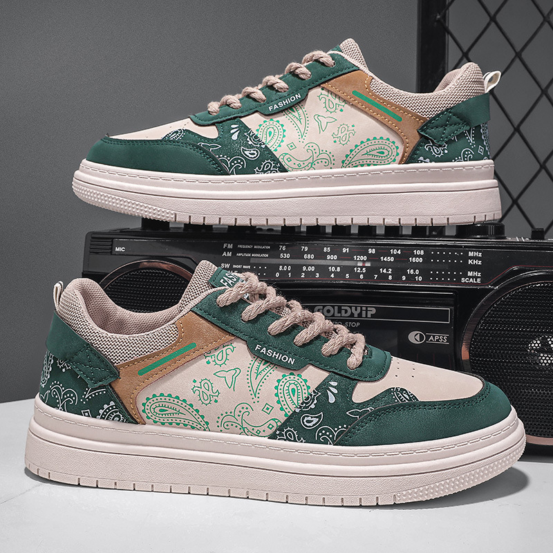 2025S New Trend Designer Live Broadcast Of New Cashew Flower Men S Trendy Shoes Versatile Trend Low Top Spring Canvas Sports Board Shoes