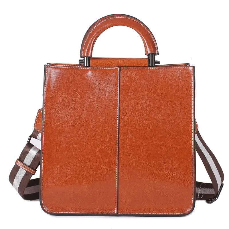 2025 Genuine Leather Women's Shoulder New Ladies Bag Fashion Large Capacity Cowhide Handbag Commuter Shopping Bag