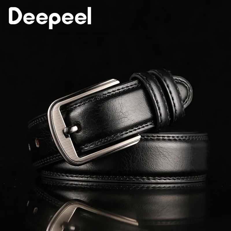 1Pc Deepeel 3.7*110-130cm Mens 2nd Cowskin Leather Belts Male Designer Business Waistband Crafts for Adults Jeans Accessories W250326