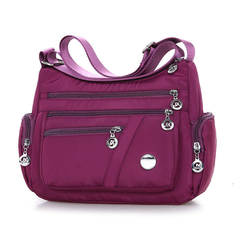 cf Multi compartment crossbody for women, middle-aged and elderly mothers, lightweight single shoulder bag, casual large capacity cloth bag