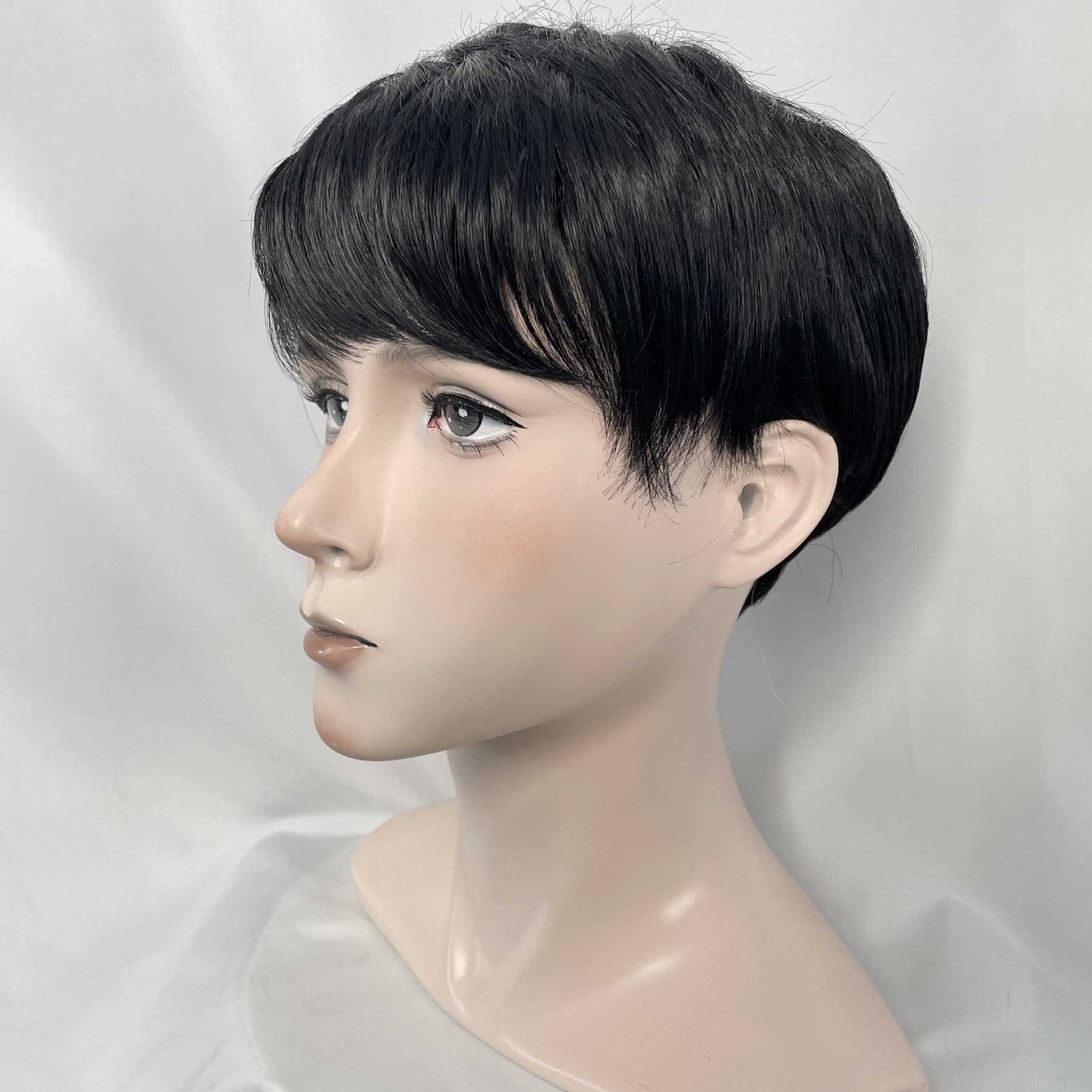 Short Natural Curly Hair For Male Young Men Heat Resistant Fiber Synthetic Wigs M250326