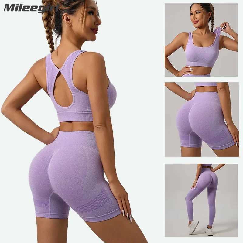 Womens padded sports bra high waisted yoga shorts seamless hip lift gym workout pants exercise legs 2-piece optional set for tight fitting W250326