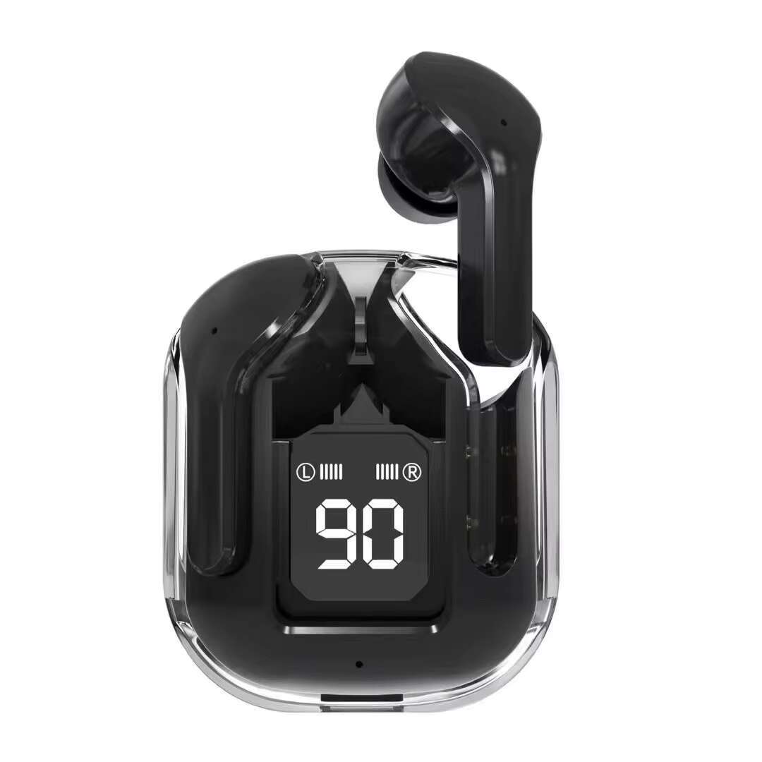 Portable In Ear Wireless Earphones, Digital Display, Long Battery Life, Transparent Charging Box - Original Manufacturer