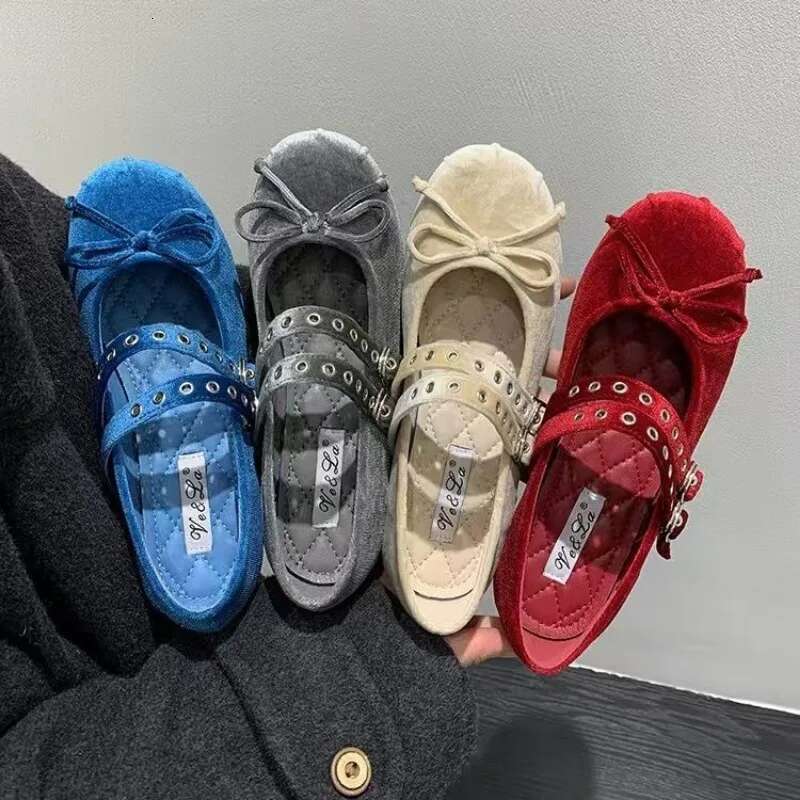 2025 Summer New Women's Ballet Designer Fashion Bow Simple Soft soled Flat Shoes