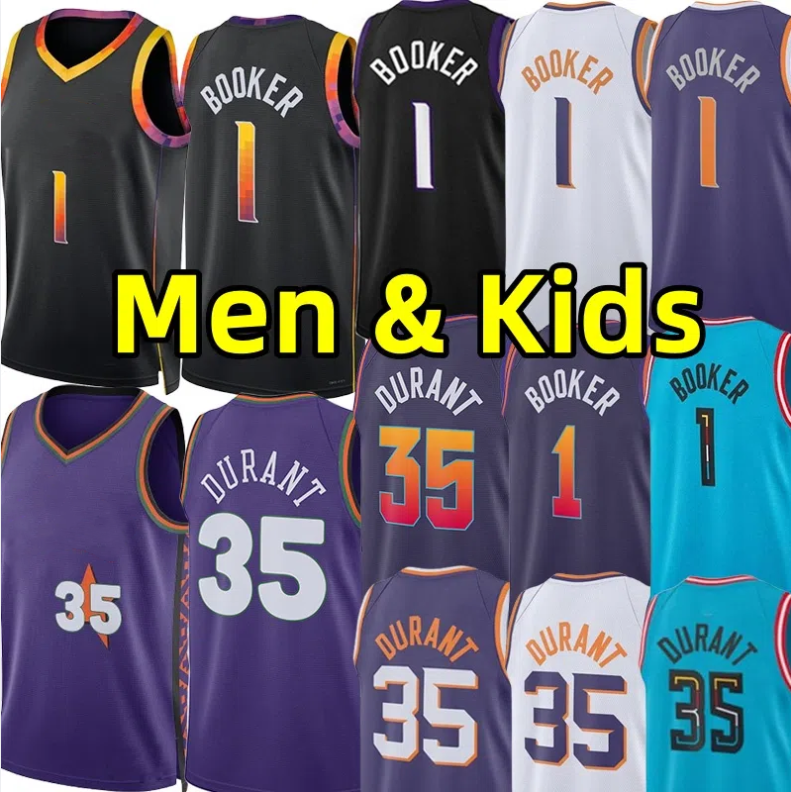 Kevinn Durant Devinn Booker Basketball Jerseys Men Youth Kids The Valley City Jersey Wear Mesh breathable vest