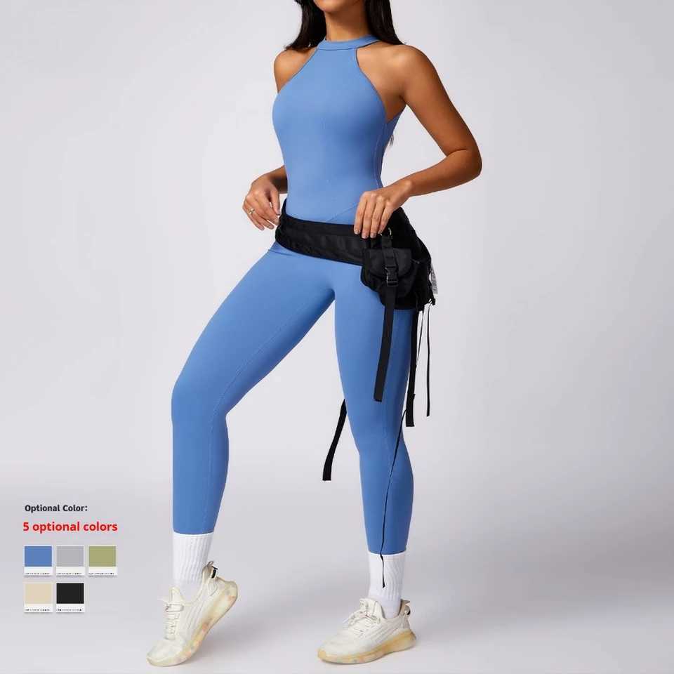 Peach Hip Lift beauty back integrated yoga suit for womens outdoor running tight fitting exercise fast drying fitness suit W250326
