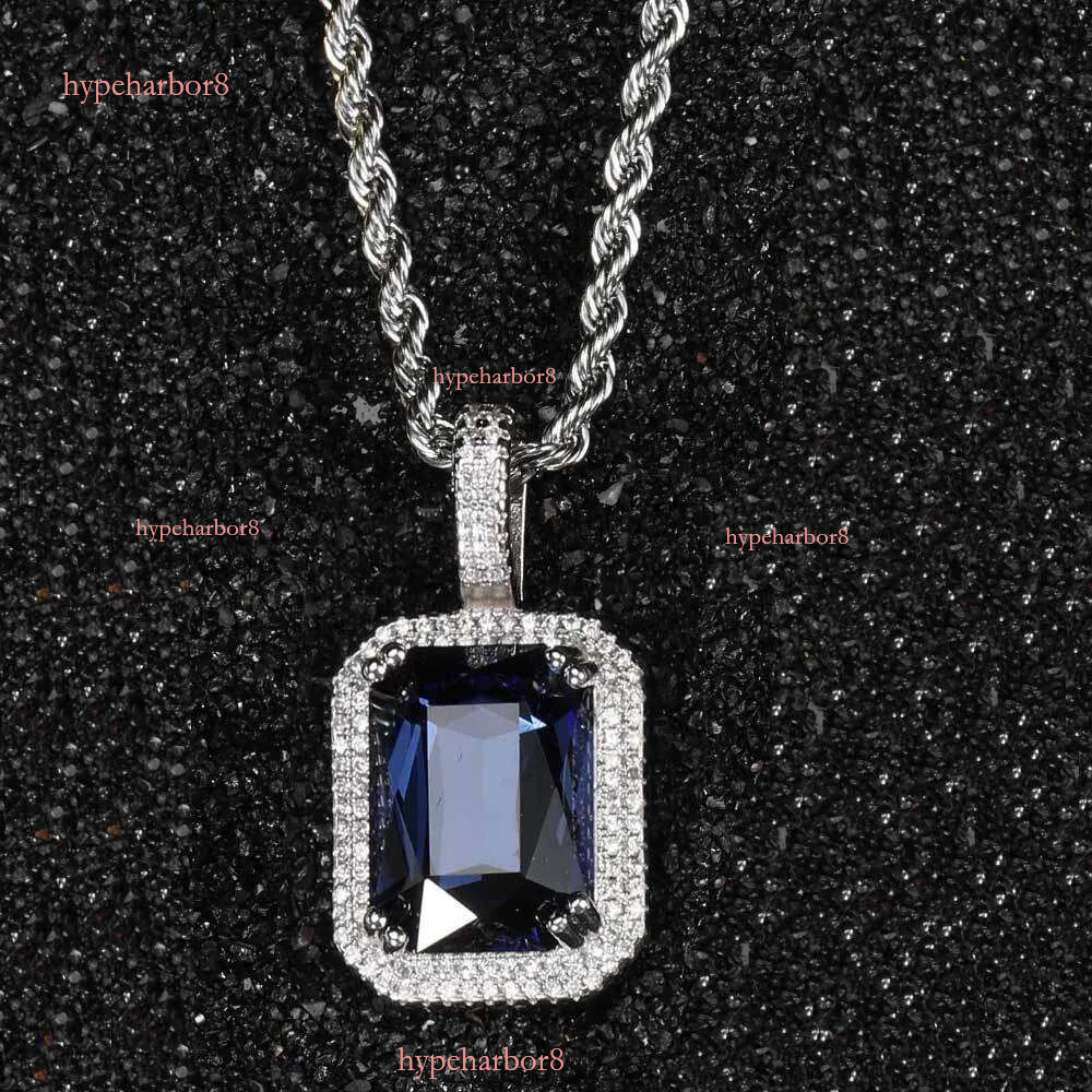 designer new gra Pendant necklaces Sterg Sier VVS Moissanite dia cluster iced out cuban k chain Hip-Hop necklace for men women jewelry gift