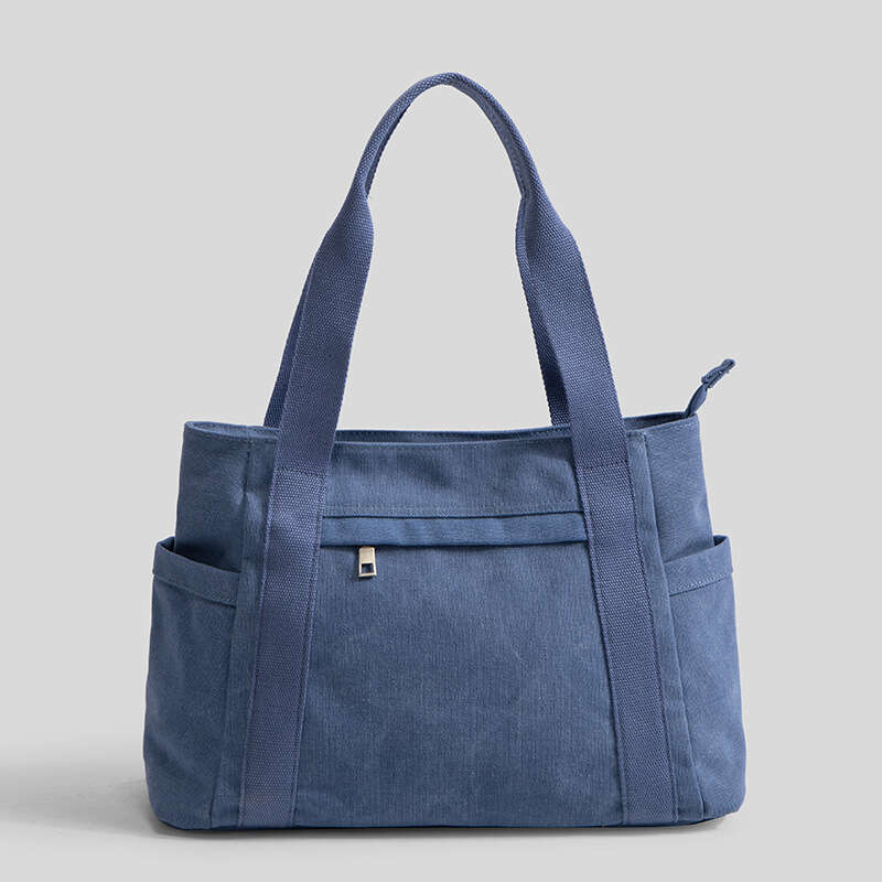 28 2024 Large Capacity Canvas Women's One Shoulder Casual Tote Minimalist Handheld Bag Canvasba
