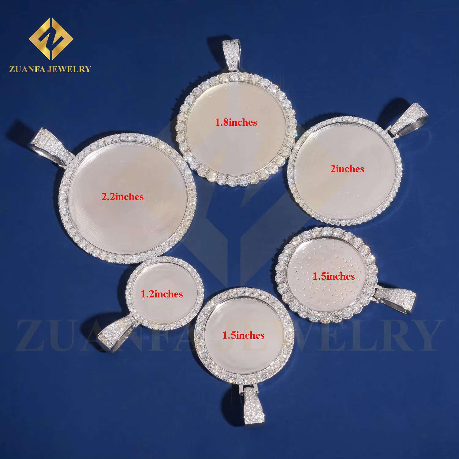 Fast Delivery Fashion Jewelry Necklaces 925 Sterling Silver Photo Pendant GRA Vvs Moissanite Iced Out Picture Pendant