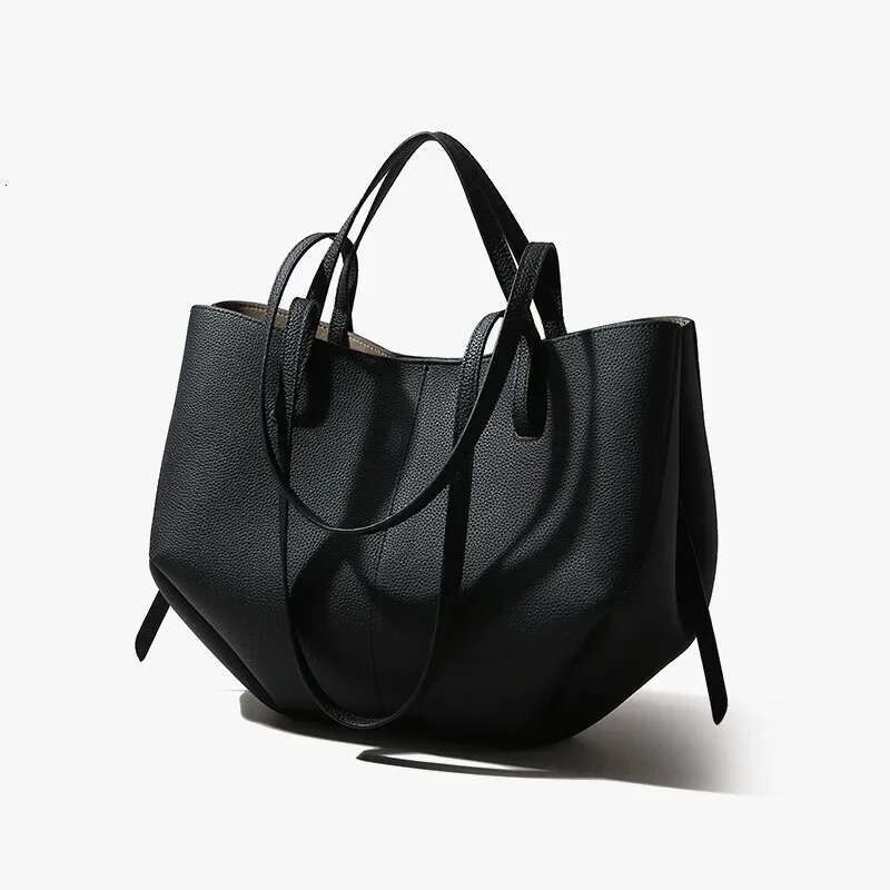 genuine leather Women's Bags Designer Women Large Capacity Leather Bucket Senior Sense Crossbody Casual Broadband Shoulder Bag