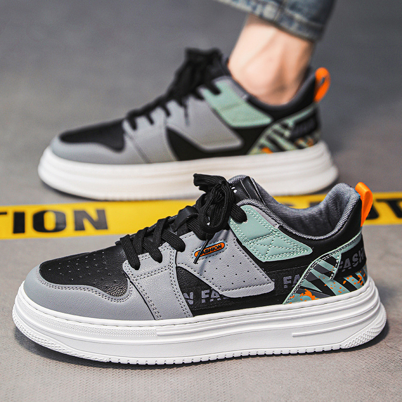 25S New Trend Designer Men S Spring Versatile Casual Brand Board Shoes Male Internet Famous Middle School Student Sports Height Increasing Small White