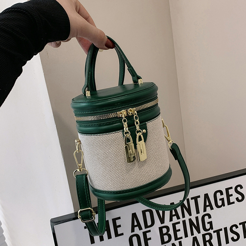 Women's new bucket bag carrying fashion cylinder bag single shoulder crossbody bag 2025s hot