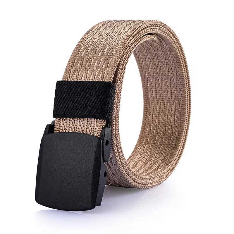 Outdoor mens POM buckle quick drying belt fashion glass pattern belt nylon military tactical waist Cinto casual jeans W250326